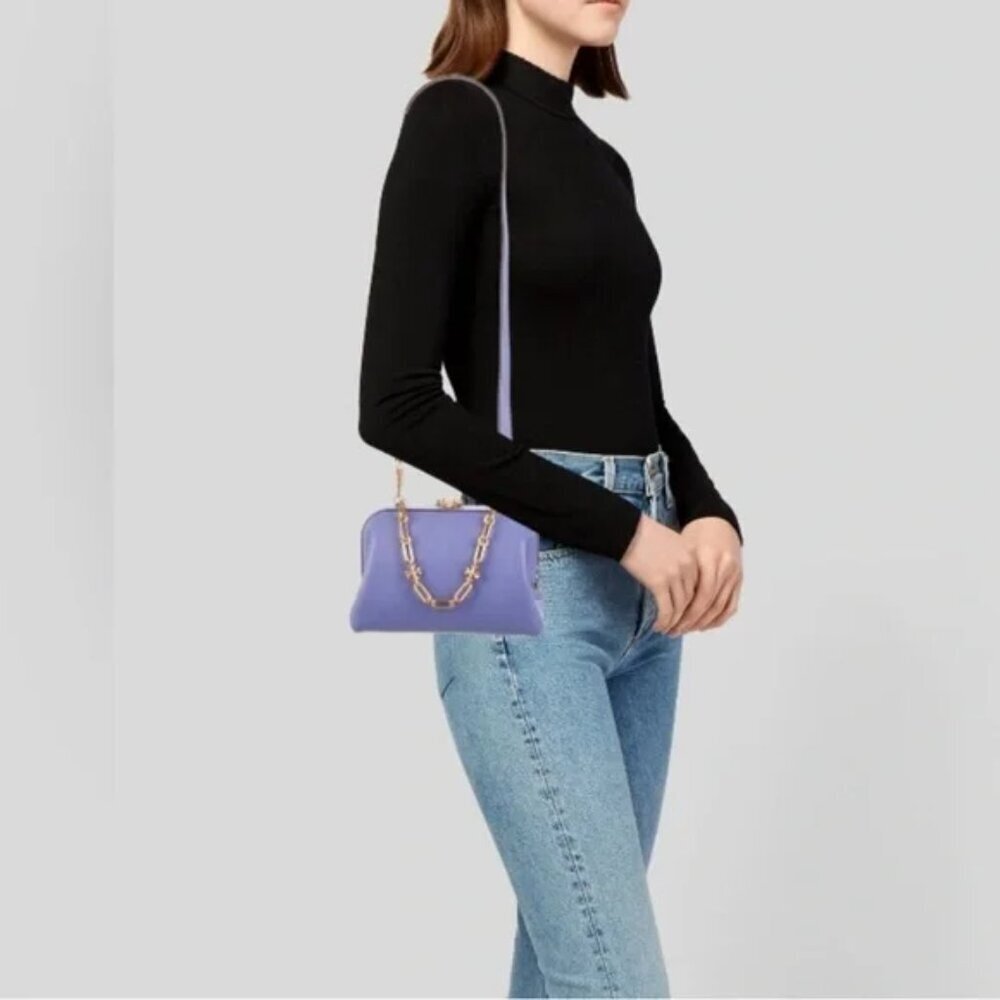 Tory Burch Cleo Small Bag Color: Verbena - Picture 2 of 13